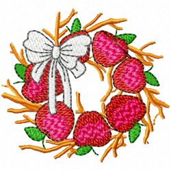 Apple Embroidery Design 11
